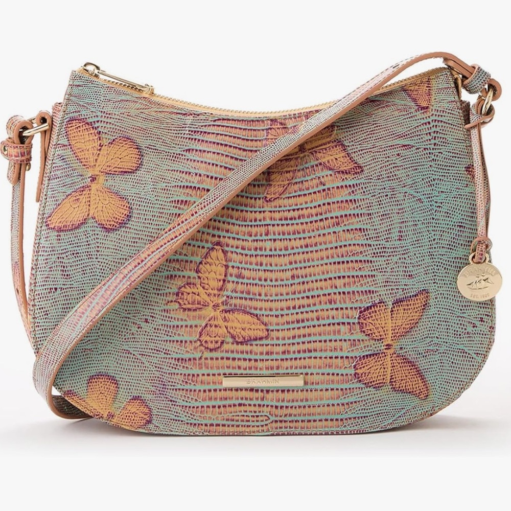 Brahmin Melbourne Shayna Crossbody Bag in Mandarin Orange NWT